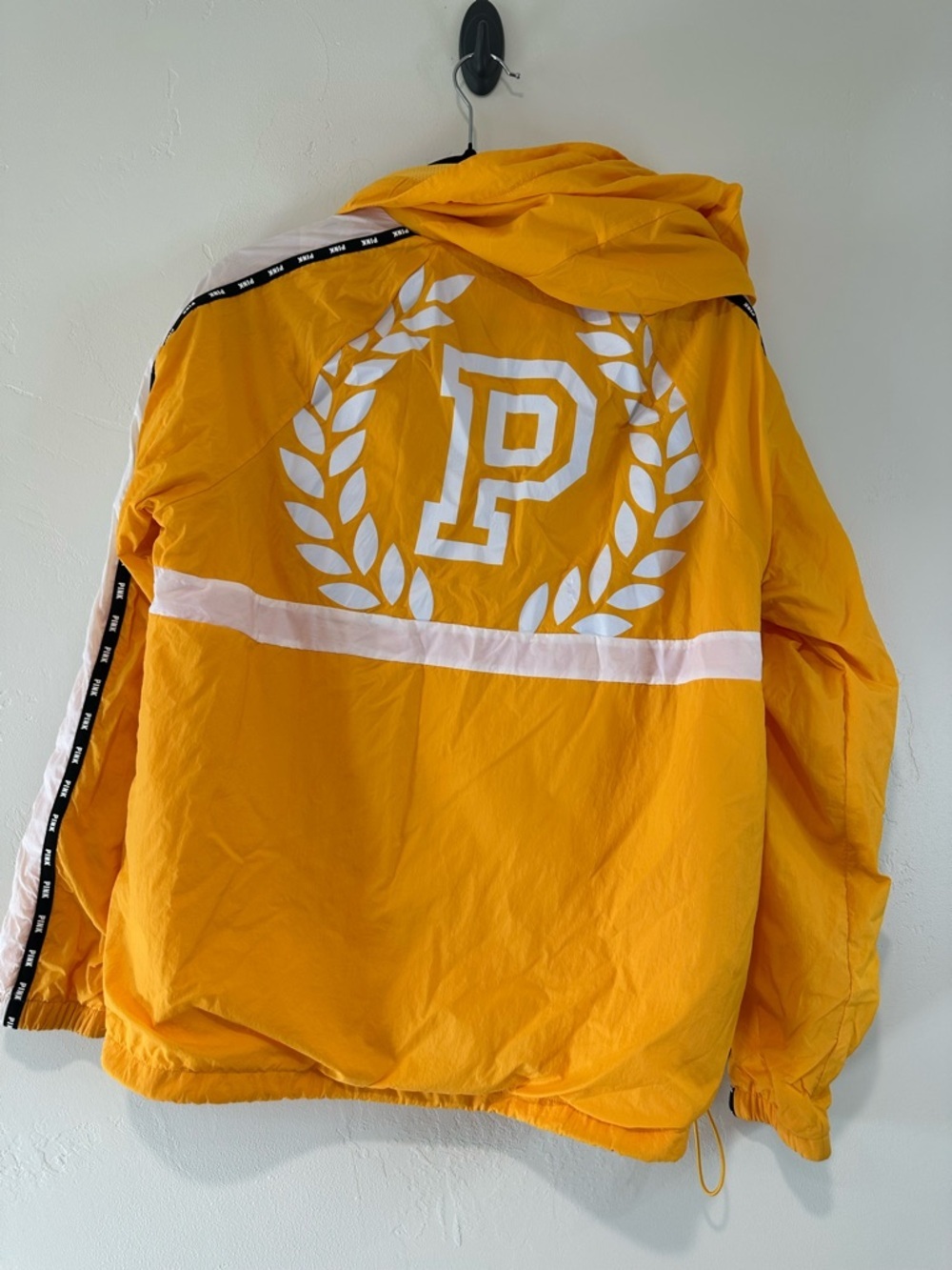 PINK Victoria’s Secret Yellow Anorak Windbreaker Pullover XS S - Picture 5 of 7